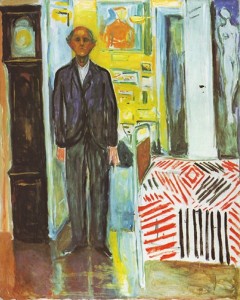 Munch: Autoritratto tra letto e orologio, 1940-43